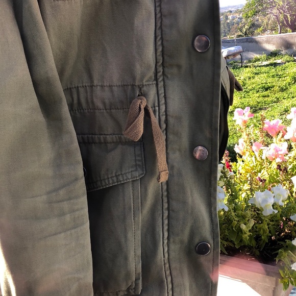🚫On Hold BP Brass Plum Nordstrom olive Green cargo utility hoodie jacket - Picture 8 of 9